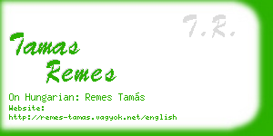 tamas remes business card